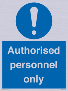MA7383: Authorised personnel only