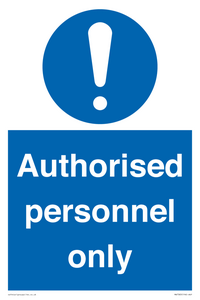MA7383: Authorised personnel only