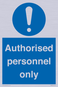MA7383: Authorised personnel only