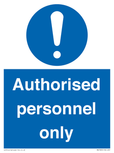 MA7383: Authorised personnel only