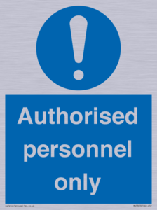 MA7383: Authorised personnel only