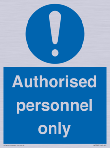 MA7383: Authorised personnel only
