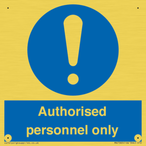 MA7383: Authorised personnel only