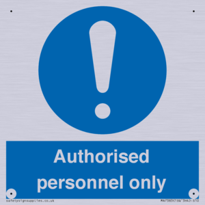 MA7383: Authorised personnel only