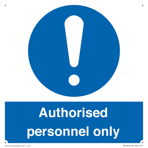 MA7383: Authorised personnel only