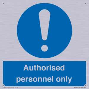 MA7383: Authorised personnel only