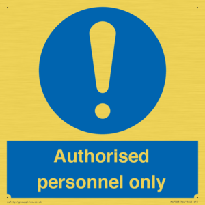 MA7383: Authorised personnel only