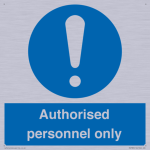 MA7383: Authorised personnel only