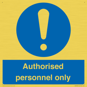 MA7383: Authorised personnel only