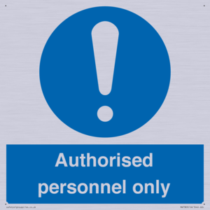 MA7383: Authorised personnel only