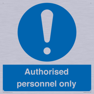 MA7383: Authorised personnel only