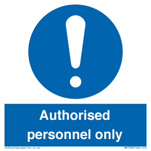 MA7383: Authorised personnel only