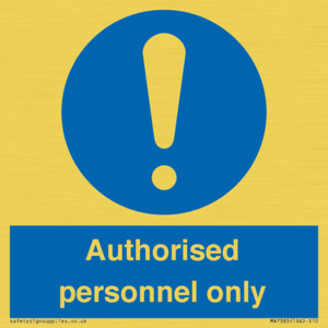 MA7383: Authorised personnel only