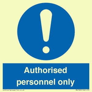 MA7383: Authorised personnel only