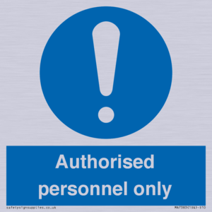 MA7383: Authorised personnel only