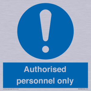 MA7383: Authorised personnel only