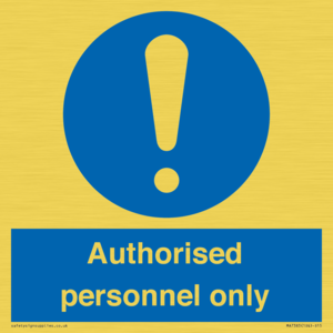 MA7383: Authorised personnel only