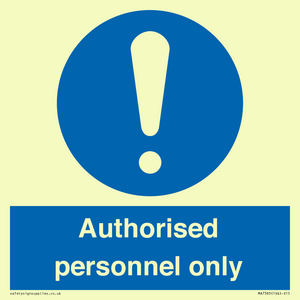 MA7383: Authorised personnel only