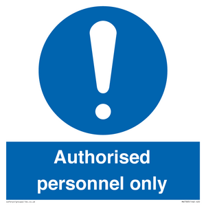 MA7383: Authorised personnel only