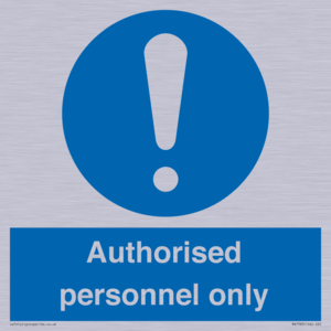 MA7383: Authorised personnel only