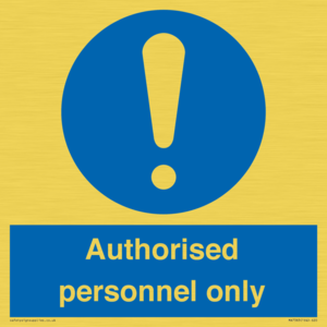 MA7383: Authorised personnel only