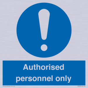 MA7383: Authorised personnel only