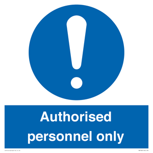 MA7383: Authorised personnel only