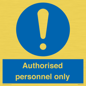 MA7383: Authorised personnel only