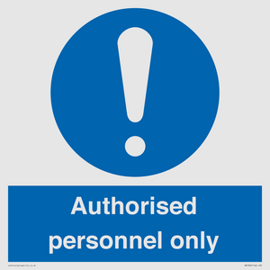MA7383: Authorised personnel only