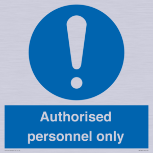 MA7383: Authorised personnel only