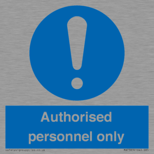MA7383: Authorised personnel only
