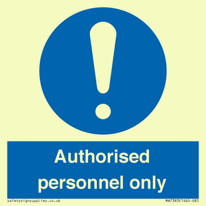 MA7383: Authorised personnel only