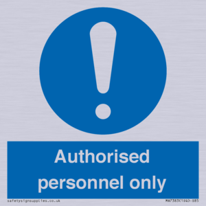 MA7383: Authorised personnel only
