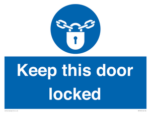MA7502: Keep this door locked