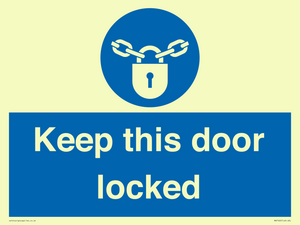 MA7502: Keep this door locked