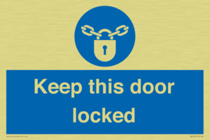 MA7502: Keep this door locked