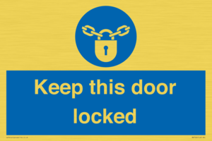 MA7502: Keep this door locked