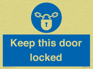 MA7502: Keep this door locked