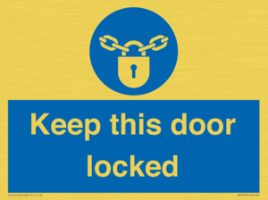 MA7502: Keep this door locked