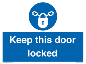 MA7502: Keep this door locked