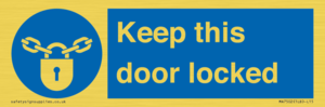 MA7502: Keep this door locked
