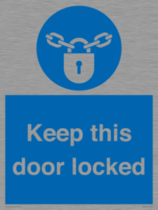 MA7502: Keep this door locked