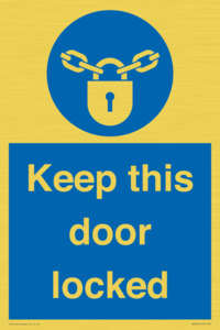MA7502: Keep this door locked