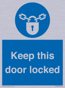 MA7502: Keep this door locked