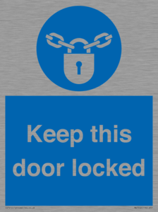 MA7502: Keep this door locked