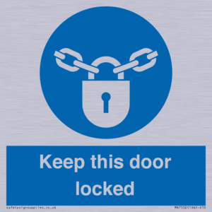 MA7502: Keep this door locked