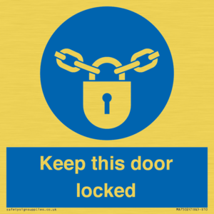 MA7502: Keep this door locked
