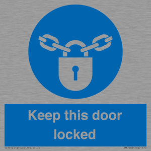 MA7502: Keep this door locked