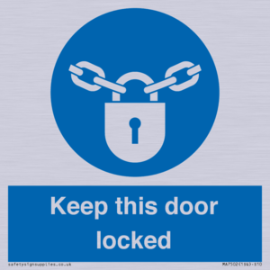 MA7502: Keep this door locked