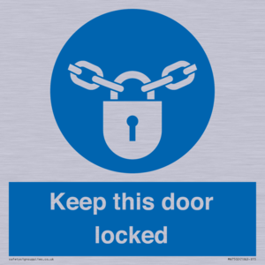 MA7502: Keep this door locked